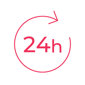 24時間以内に確実に回答が得られる！